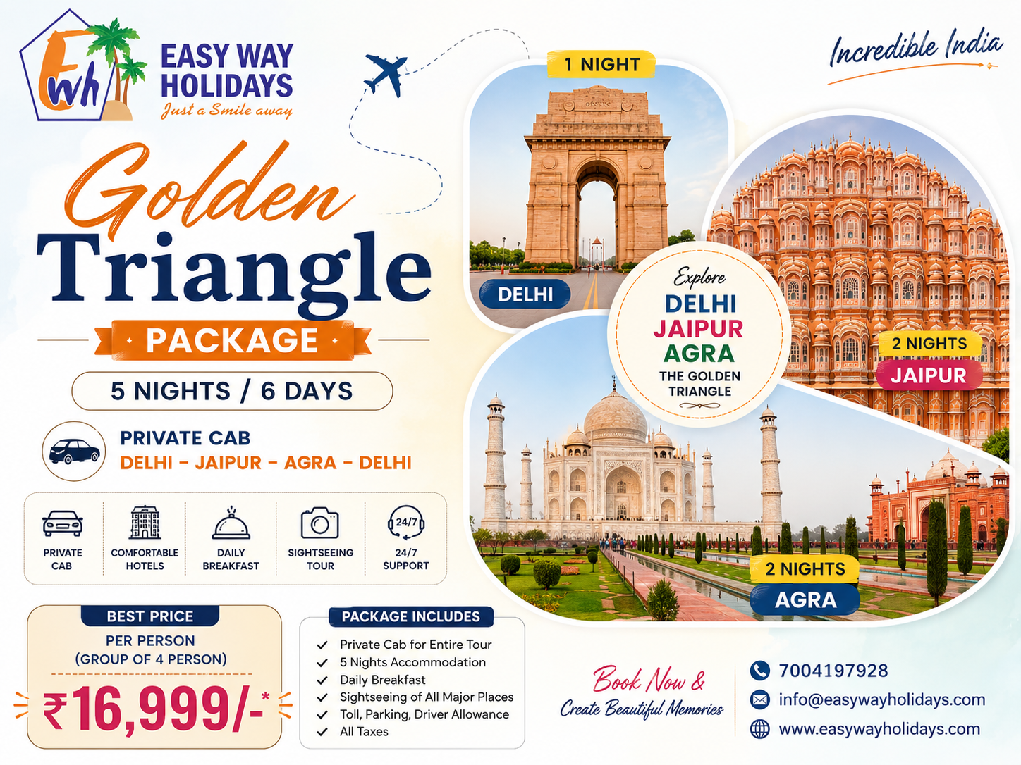 Golden Triangle Tour Package Delhi Jaipur Agra by Easy Way Holidays