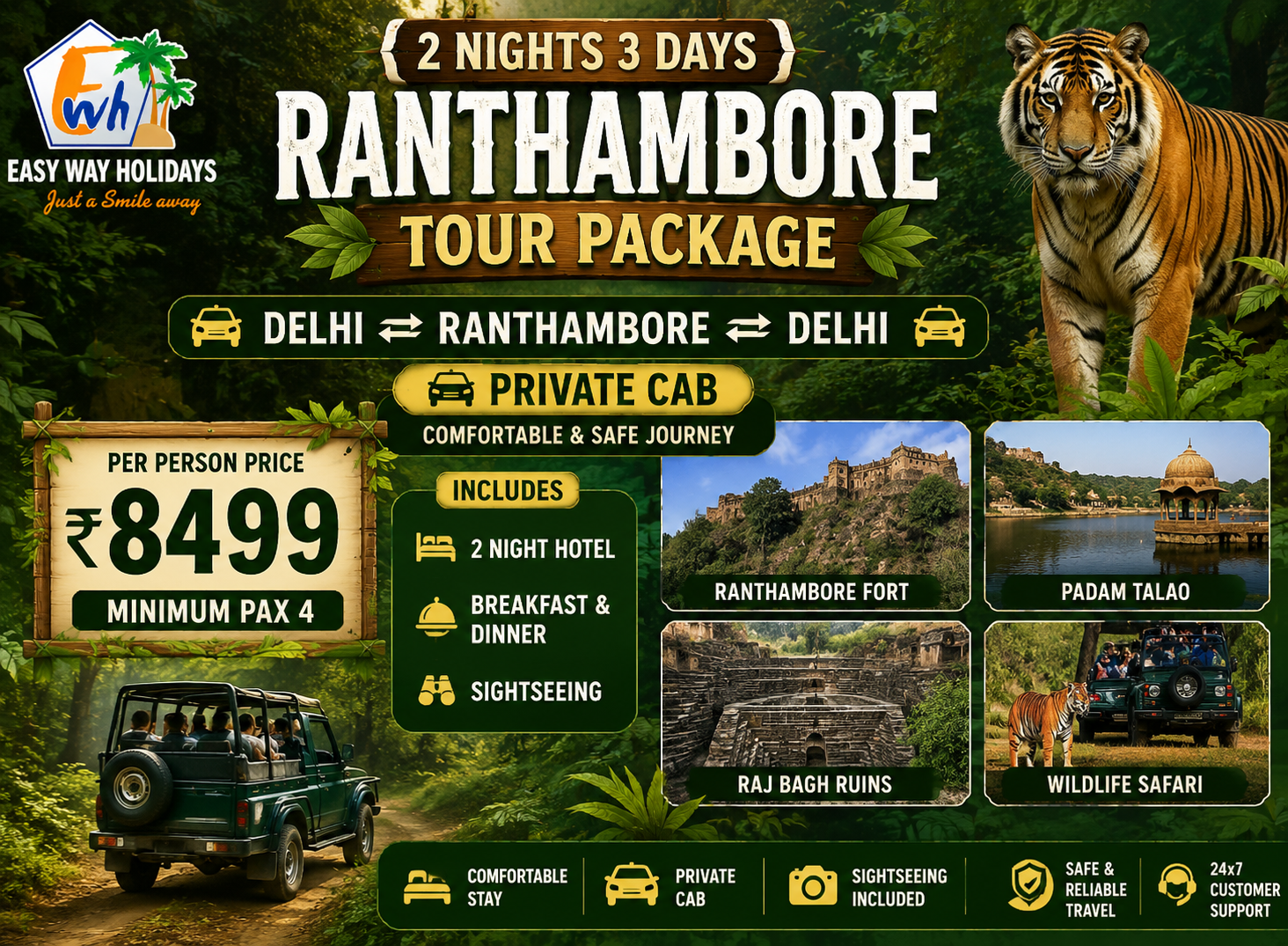 Ranthambore Tour Package 2 Nights 3 Days by Easy Way Holidays