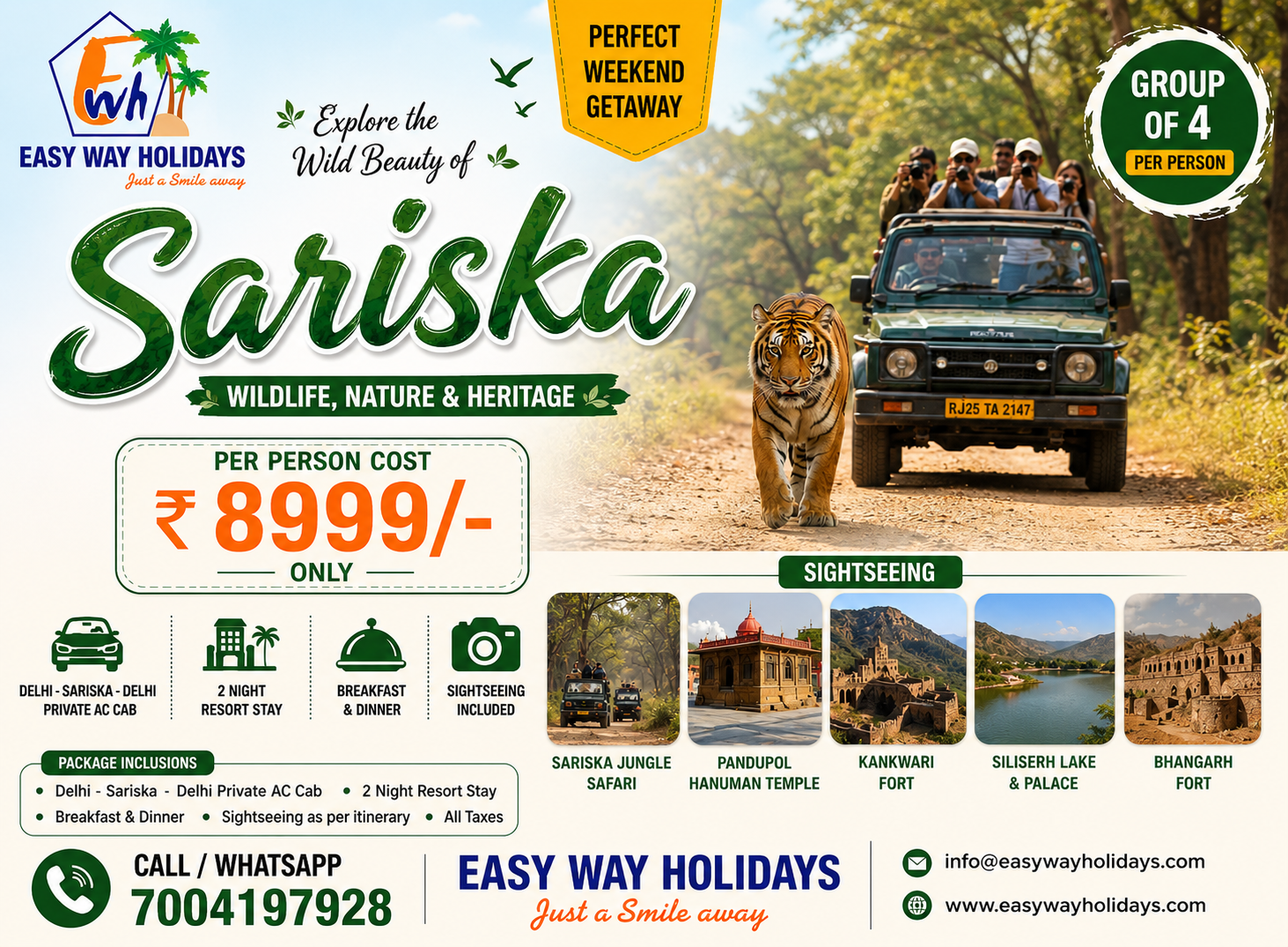 Sariska Tour Package 2 Nights 3 Days by Easy Way Holidays