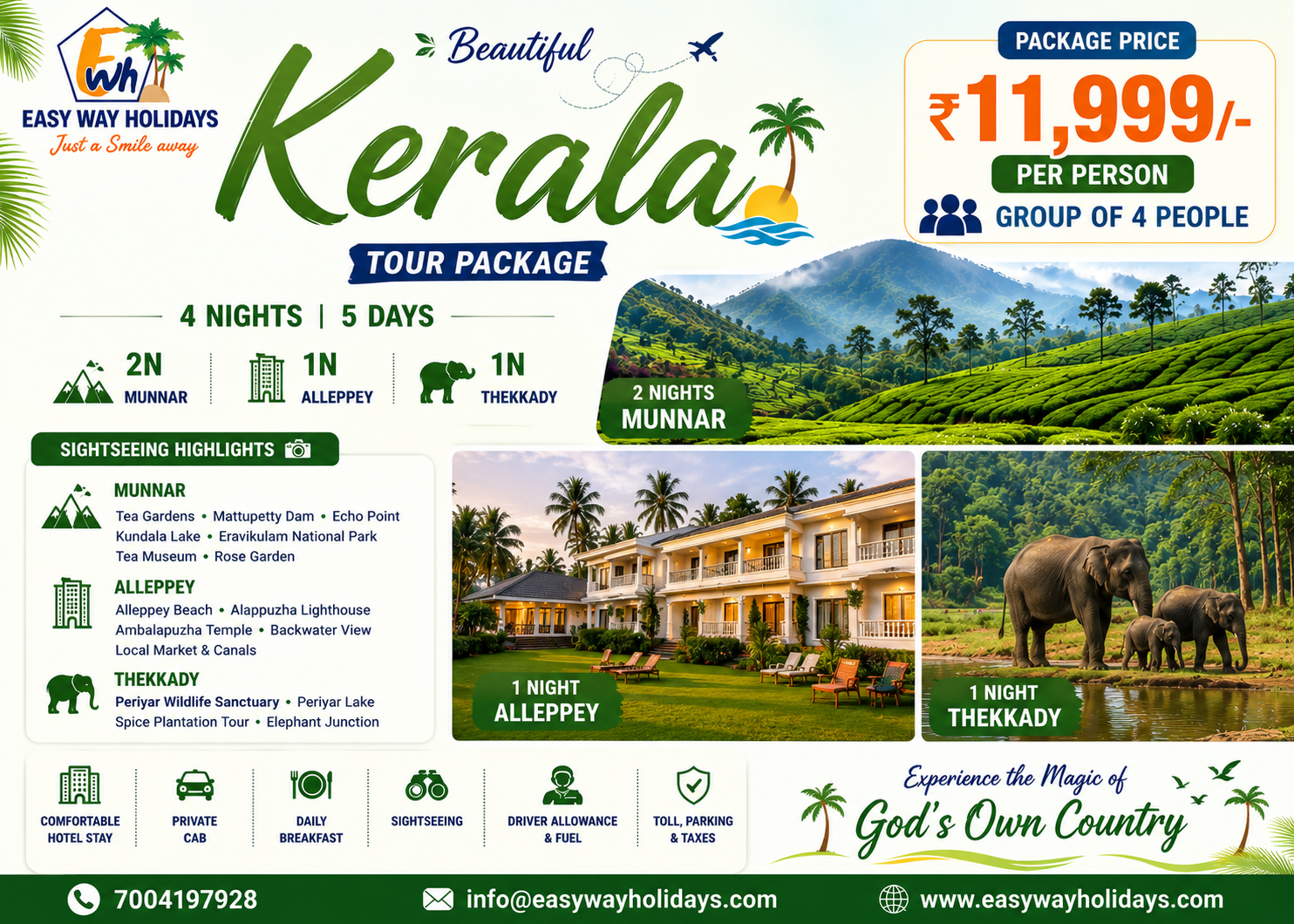 5 Days 4 Nights Kerala Package - pkg image