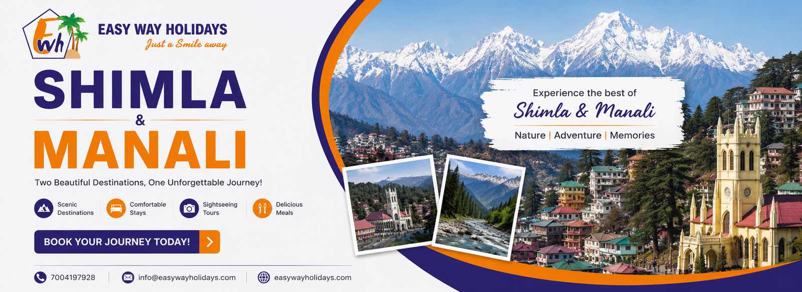 Shimla Manali Tour Package Ex Delhi tour package banner