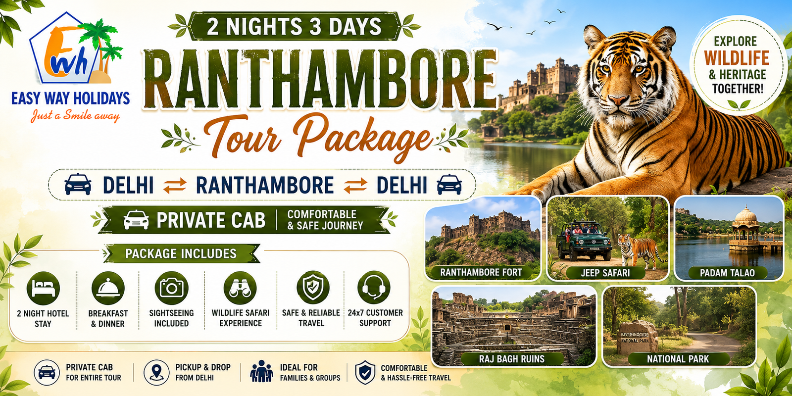 3 Days 2 Nights Ranthambore Package tour package banner