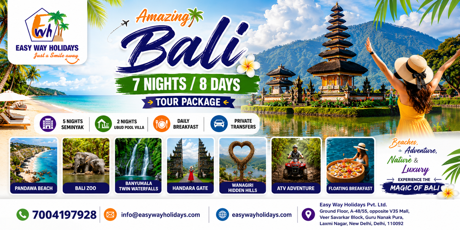 8 Days 7 Night Bali Package tour package banner