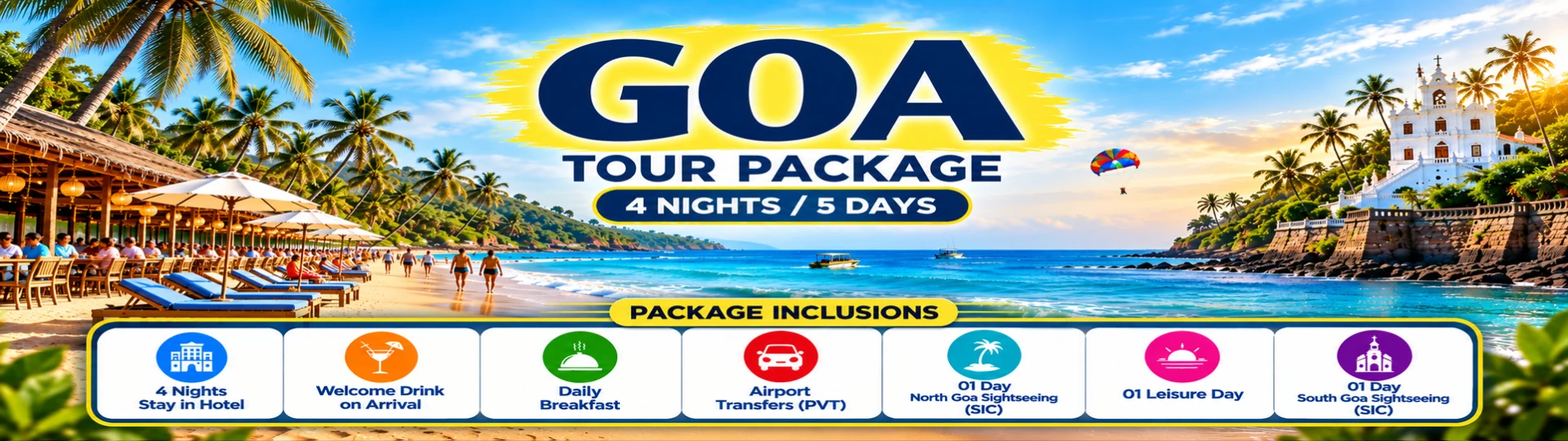 4 Night 5 Days Goa Package tour package banner