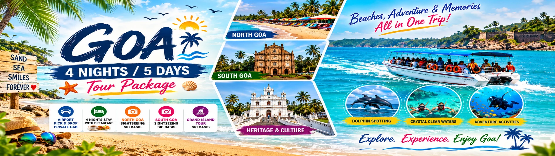 4 Night 5 Days Goa Package with Grand Island Tour tour package banner